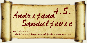 Andrijana Sanduljević vizit kartica